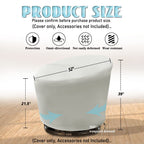 Iceberg Elf Papasan Chair Cover Waterproof,(For 52In Outdoor Papasan Chairs Covers) Beige, Zipper Design, Easy To Put On And Tak