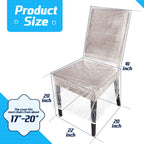 Remagr Clear Plastic Dining Chair Covers ? 8 Pieces Waterproof Protectors for 21x20 Inch Chairs