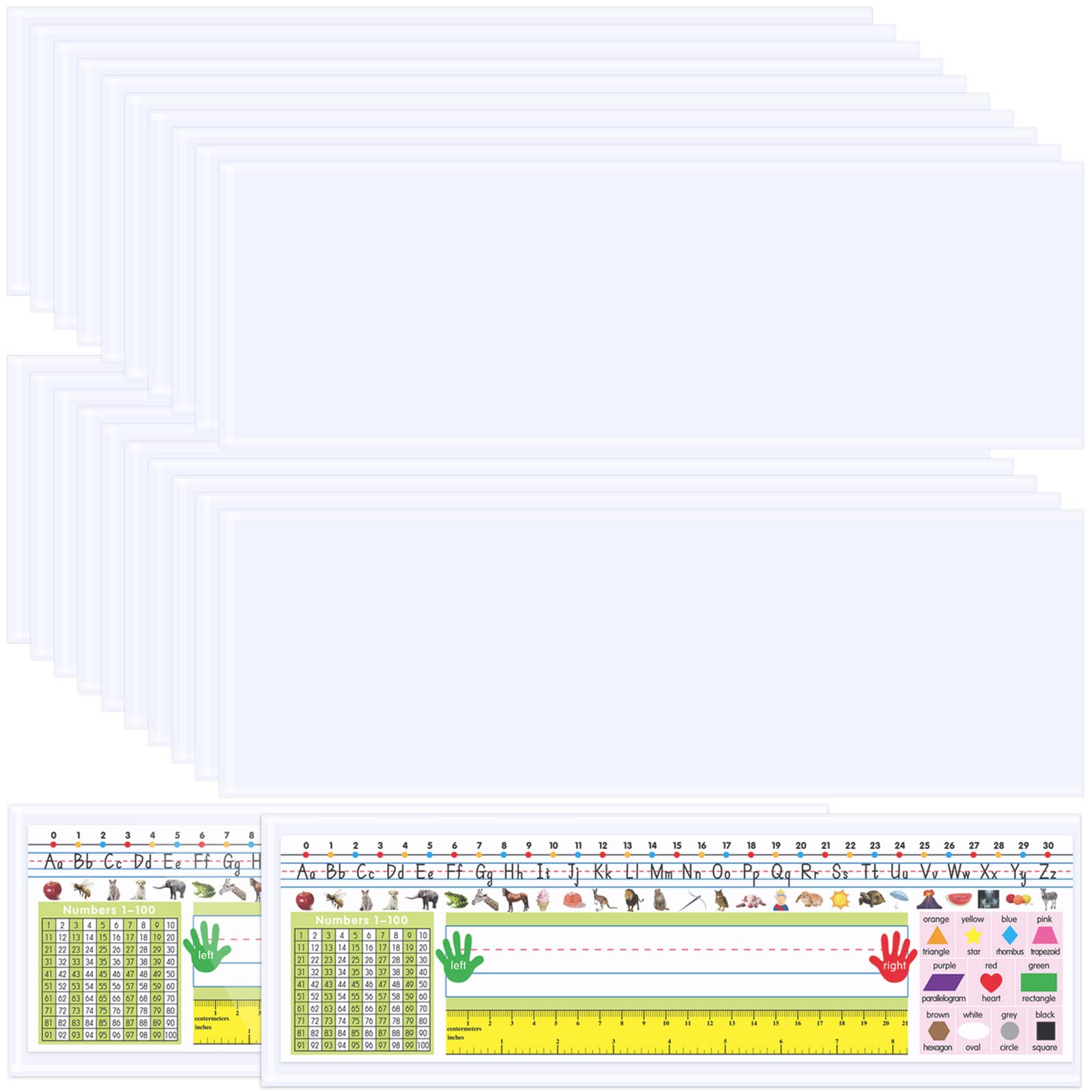 Nameplate Pocket Self Adhesive Nameplates Covers For Students Desk 40 Pcs