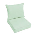 Sorra Home Indoor/Outdoor Corded 5 Inch Deep Seating Pillow And Cushion Set, 25 In X 25 In X 5 In, Canvas Spa