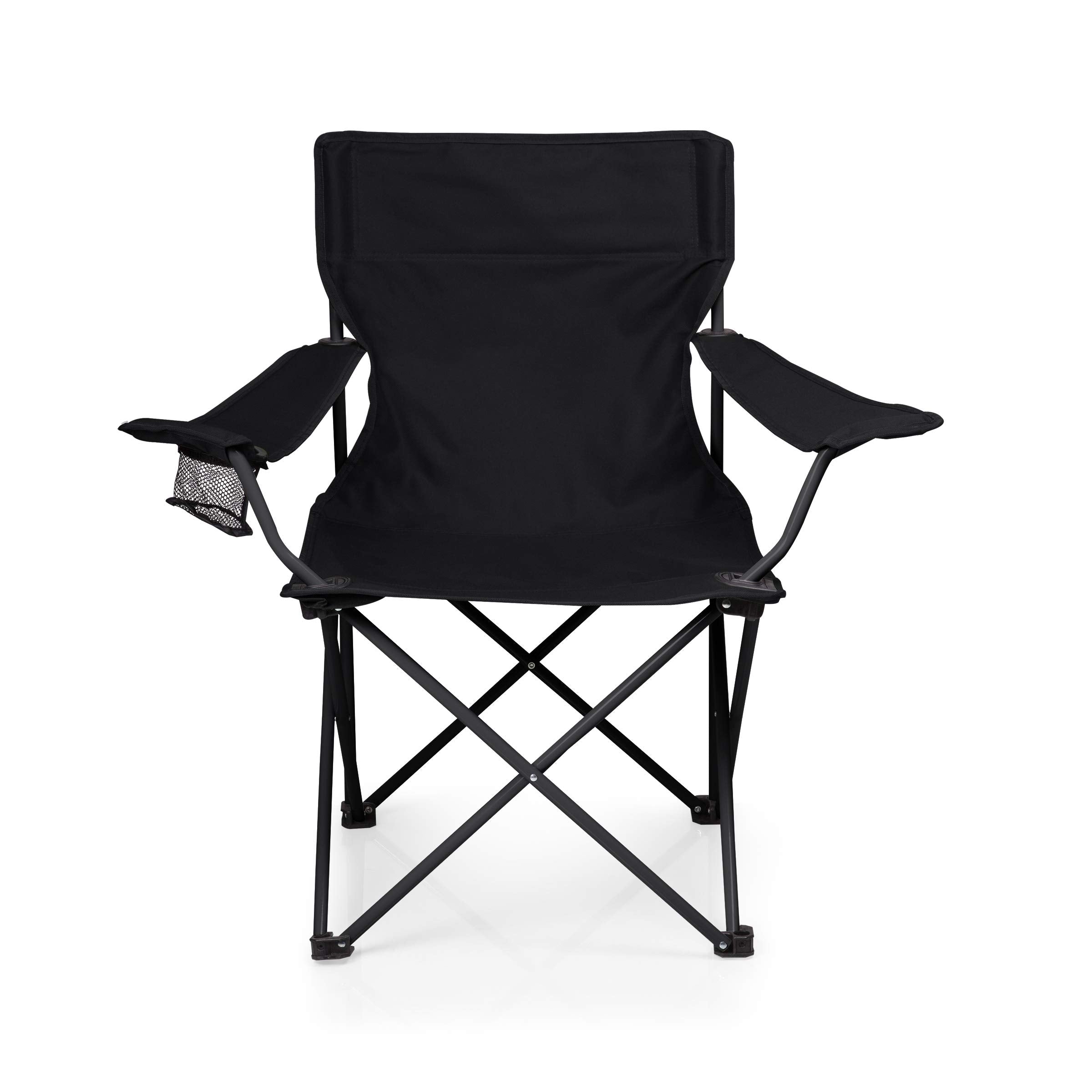 Picnic Time PTZ Camp Chair Folding Outdoor Chair with Carrying Bag - Black Polyester