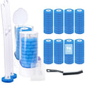 2 Pack Disposable Toilet Brush and Holder Set, Wall Mounted Toilte Wand Kit