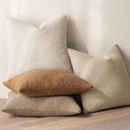 Miulee 24X24 Inch Decorative Pillow Covers For Couch Bed Set Of 2 Textured Boucle Neutral Throw Pillows Neutral Accent Solid Euro Cushion Pillowcase Cozy Soft Chair Sofa Livingroom Home Decor