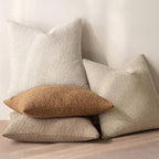 Miulee 24X24 Inch Decorative Pillow Covers For Couch Bed Set Of 2 Textured Boucle Neutral Throw Pillows Khaki Accent Solid Euro Cushion Pillowcase Cozy Soft Chair Sofa Livingroom Home Decor