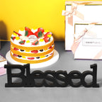 Blessed Letter Table Sign Blessed Standing Letter Table Sign Rustic Wooden Home Signs Decor For Valentine'S Day Wedding Graduati