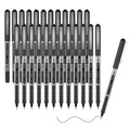 Shuttle Art Rollerball Pens, 25 Pack Black Fine Point Roller Ball Pens, 0.5Mm Liquid Ink Pens For Writing Journaling Taking Note