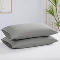 Southshore Fine Living, Inc. Pleated Grey Pillow Cases Queen Size Set Of 2, Luxurious Brushed Microfiber Pillowcases For Full, T