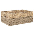 QINGTUHOME Handwoven Water Hyacinth Wicker Baskets for Organization (Large)