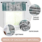 Emvency 2 Pack Valances Window Treatments, Farmhouse Green Daisy Flowers Butterfly Blackout Drapes Adjustable Curtain Valances F
