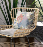 HomeRoots Gold Red White Broadcloth Red White Boho Floral Indoor Outdoor Throw Pillow