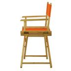 Casual Home 18" Director'S Chair Natural Frame With Tangerine Canvas