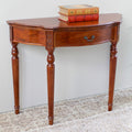 International Caravan Furniture Piece Carved Wood Half Moon Table