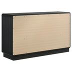 Coaster Home Furnishings Cavelle Transitional 59-inch 6-Drawer Bedroom Dresser Clothing Storage Cabinet Wide Chest of Drawers Organizer Unit Black 223663