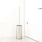 BGL Brushed Nickel Toilet Brush Holder - Freestanding Stainless Steel 304 Round Toilet Bowl Brush for Bathroom Decor