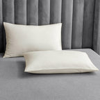 Jellymoni Pillowcases King Set Of 2 Cotton Envelope Pillow Covers Cream White 20  36In Bed Pillow Cases 100% Washed Cotton Soft