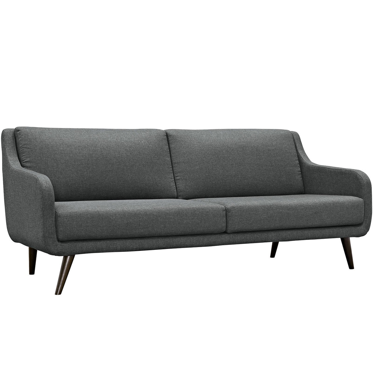 Modway Verve Sofa Upholstered Fabric Mid-Century, Gray