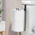 Matte Black Toilet Paper Holder Wall Mount, Storage Extra 2 Roll Tissue, Over The Tank Toilet Paper Holder, Tissue Holder for Ba