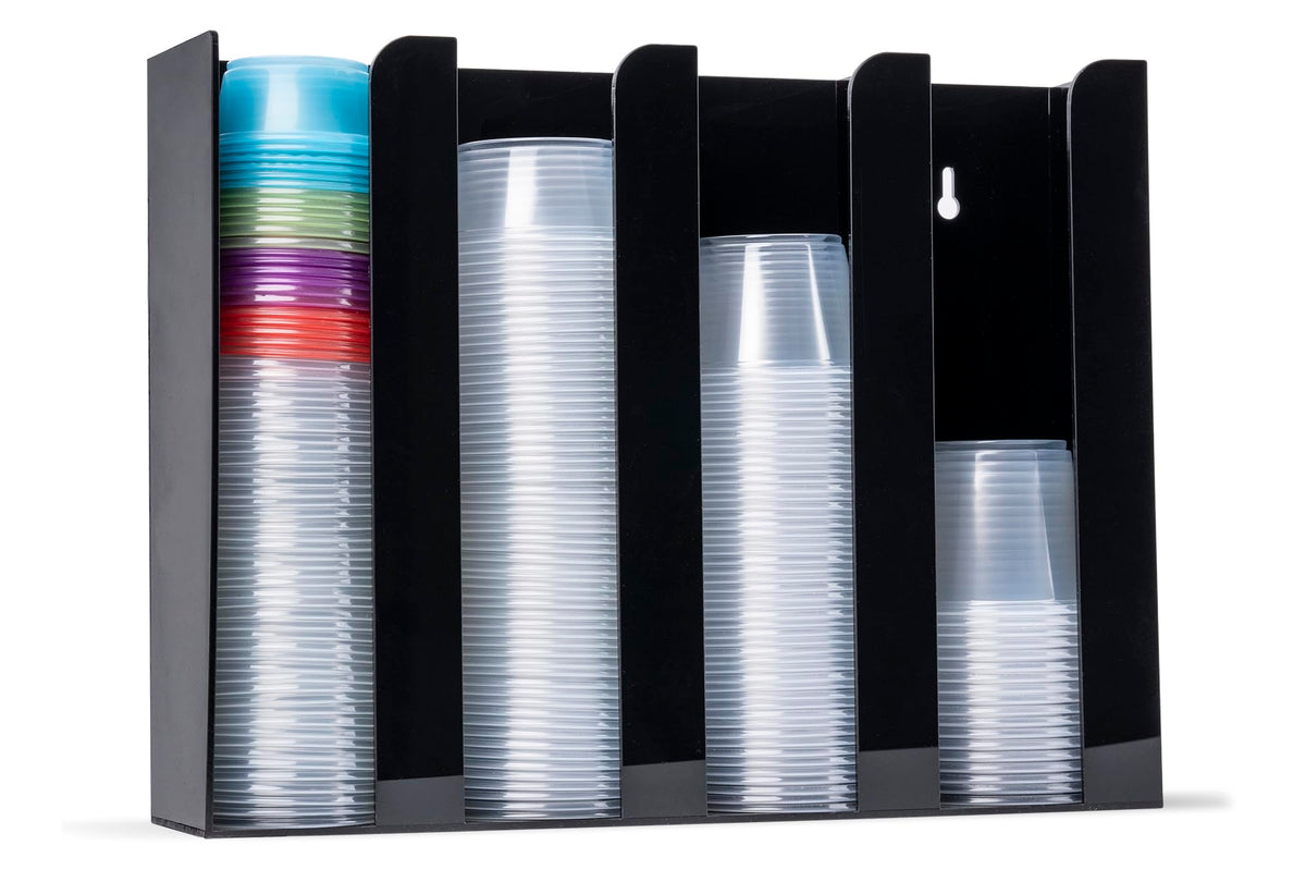 Inevibe Portion Cup and Lid Holder for Condiment & Sauce Cups 4 Compartment