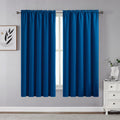 CUCRAF Royal Blue Blackout Curtains 54 inch Length 2 Panels Set, Rod Pocket Room Darkening Drapes for Bedroom Living Room, Insul