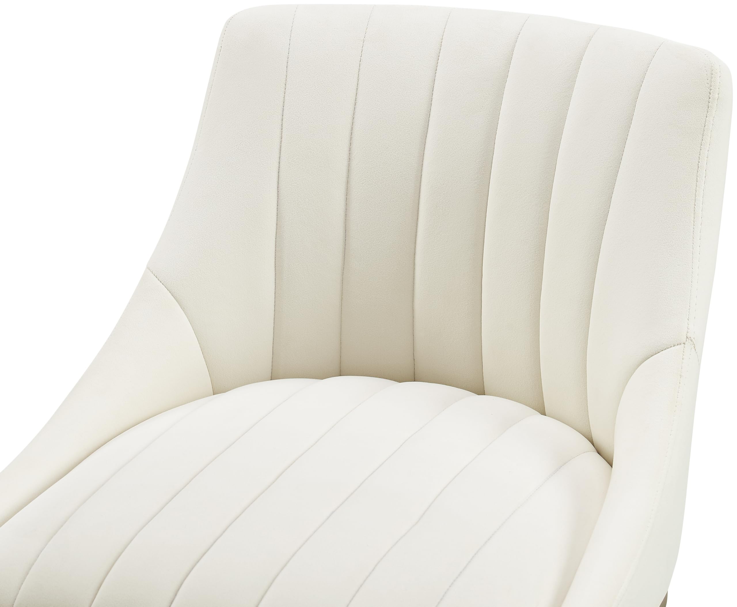 Crosley Furniture Esme Upholstered Counter Height Bar Stools Set of 2, Kitchen and Dining Stool, Glam D?or, Creme/Gold