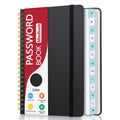 Spiral Password Book With Individual Alphabetical Tabs, Hardcover Password Keeper Book For Seniors, Password Notebook For Home O