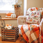 Dfxsz Fall Pillow Covers 18X18 Inch Set Of 2 Pumpkin Maple Leaf Flower Decorative Throw Pillow Covers Autumn Thanksgiving Farmho