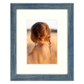 Golden State Art, 8x10 Picture Frame with Mat for 5x7 Photo - High Definition Glass Wall Mounting or Tabletop Display (Blue, 1 P