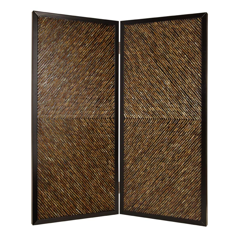HomeRoots 1'' x 63'' x 84'' Multi Color Wood Screen Room Divider