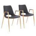 Zuo Desi Dining Chair Black & Gold