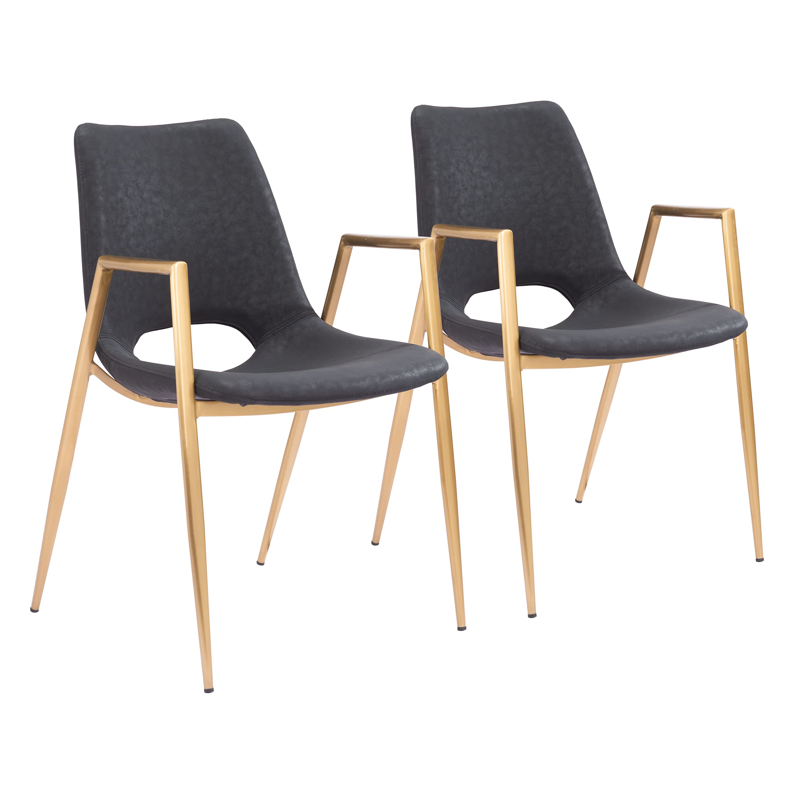Zuo Desi Dining Chair Black & Gold