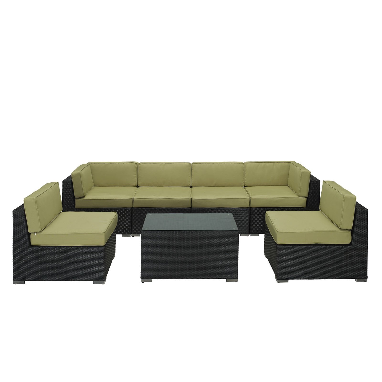 Lexmod Aero 7 Piece Outdoor Patio Sectional Set - Thumbnail 2