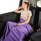 Sochow Flannel Fleece Blanket Luxury Twin Xl Size, All Season Lightweight Super Soft Cozy Blanket For Bed Or Couch, Purple, 66X9