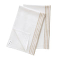 Solino Home Linen Kitchen Towels Set of 2 - Natural and White 17 x 26 Inch - 100% Pure Linen Farmhouse Kitchen/Tea Towels- Machi