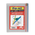 Zip-All Ring Binder Pockets, 10-1/2'X8', Clear