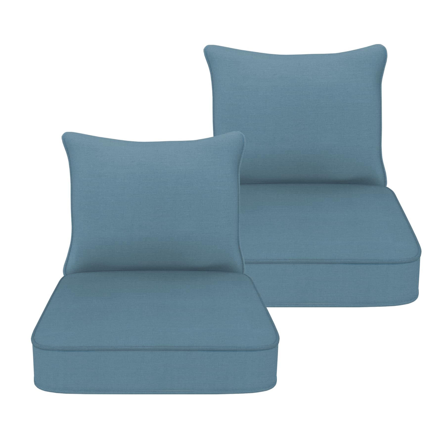 Cozyvida Indoor/Outdoor Deep Seat Patio Cushions Seat(24X24X5.1 Inch),Back(25X22.5 Inch) : Resilient Foam Filling, Weather Resis