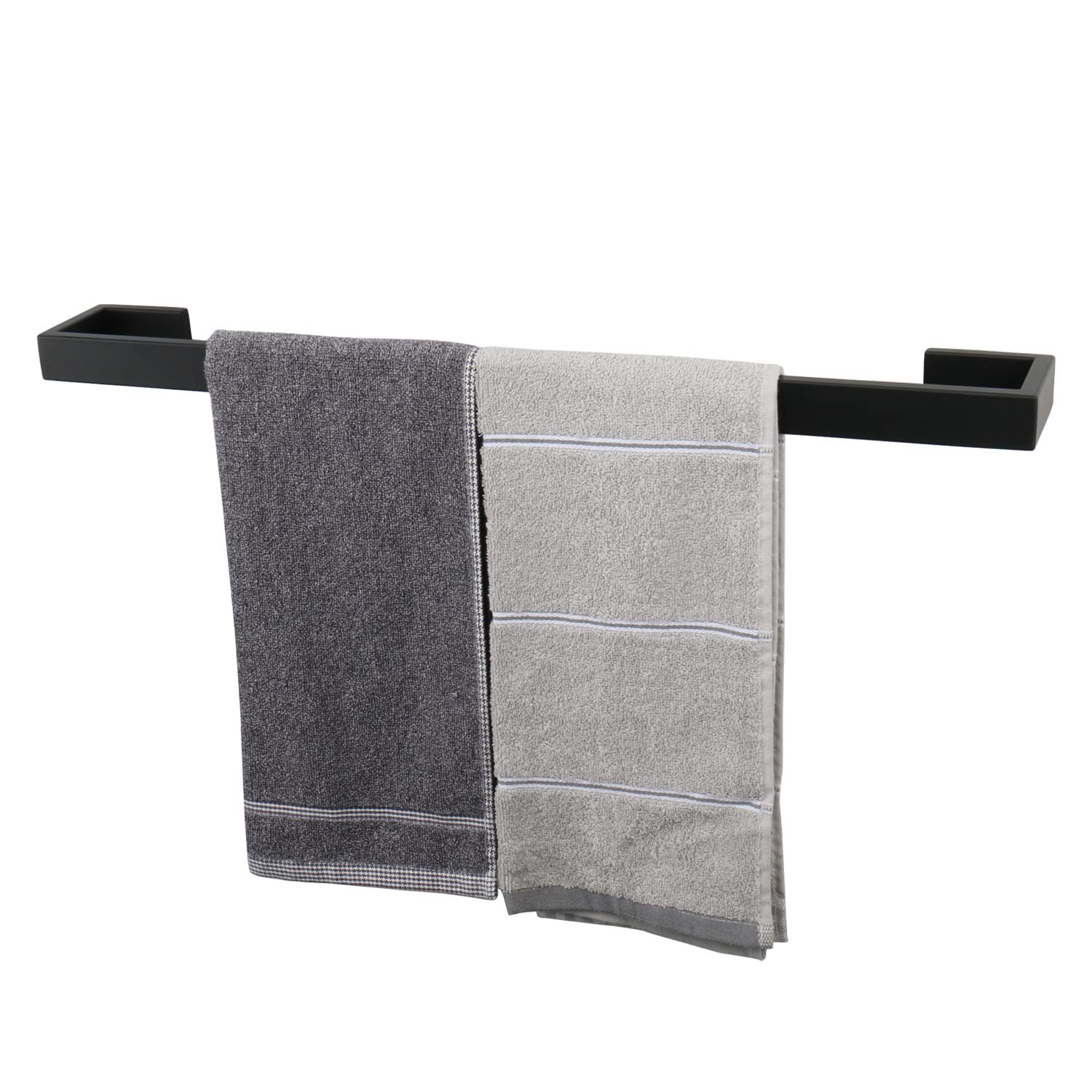 TocTen Bath Towel Rack - Square Base Thicken SUS304 Stainless Steel Towel Bar for Bathroom, Bathroom Bar Accessories Towel Rod H