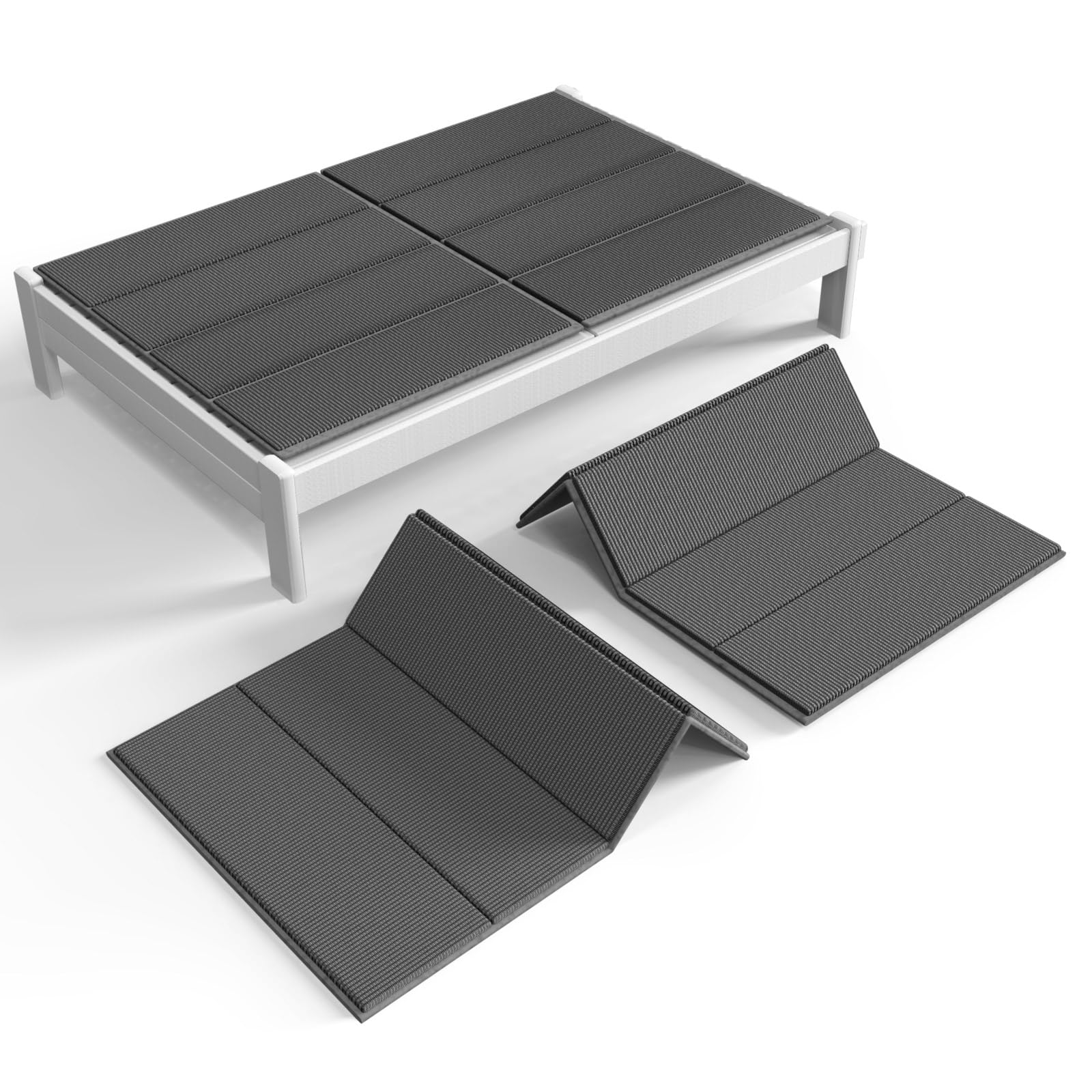 Folding Spring Box, Breathable, Noise Minimizing, Moisture Resistant Bunkieboards,Low Profile Bed Support,Large Double Bed 10mm 