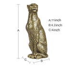 Polyroyal Cheetah Statue Home Decor Leopard Sculpture Resin Sitting Cheetah Figurine Desktop Table Top Ornament Decoration For H