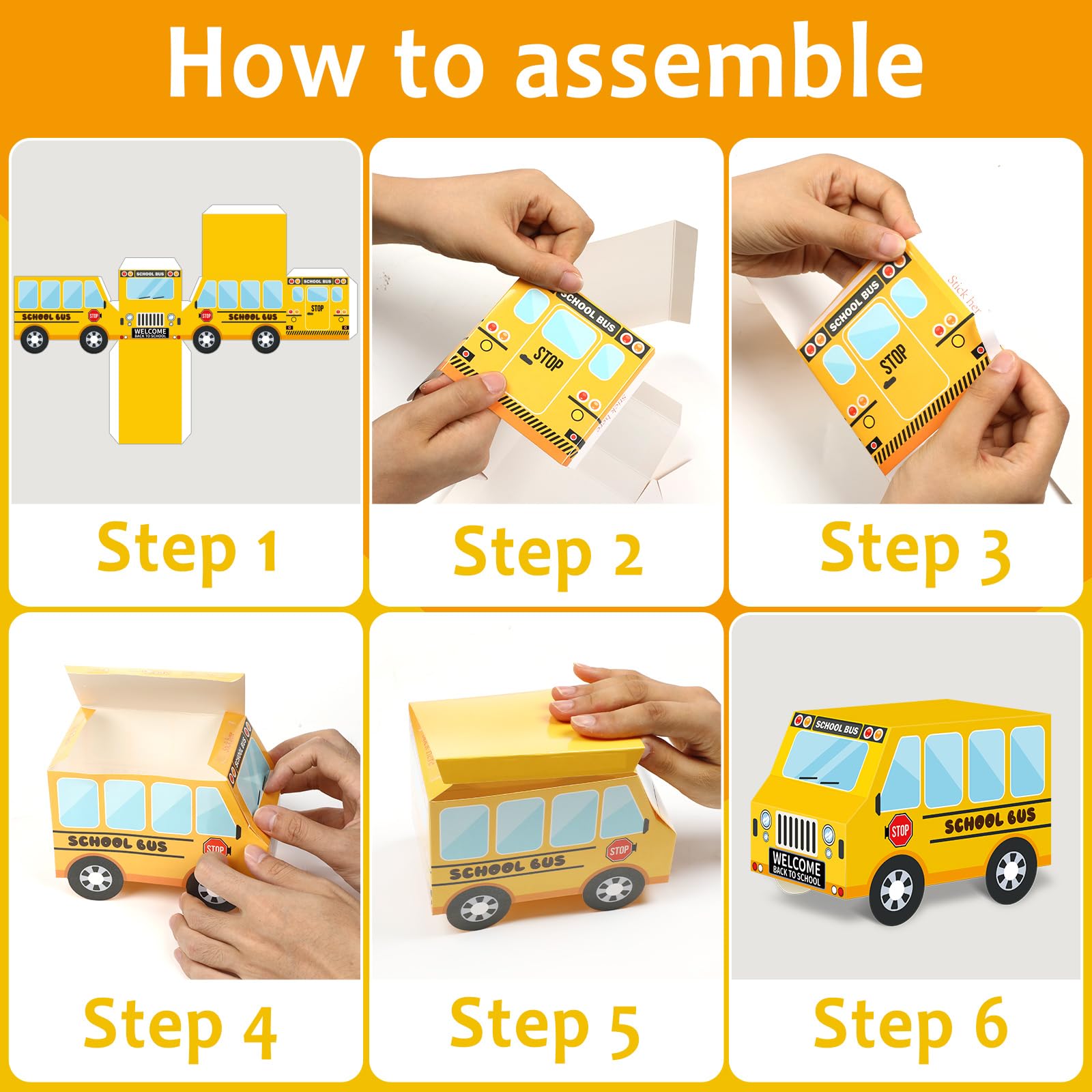 24 Pcs School Bus Party Treat Boxes School Bus Decorations Back To School Party Favor Boxes First Day Of Yellow School Bus Candy