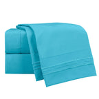 Clara Clark Twin Xl Sheets Set, Deep Pocket Bed Sheets For Twin Xl Size Bed - 3 Piece Twin Xl Size Sheets, Extra Soft Bedding Sheets & Pillowcases, Beach Blue Sheets Twin-Xl