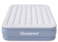 Beautyrest Hi-Loft Inflatable Mattress: Raised-Profile Air Bed with External Pump, Full Blue