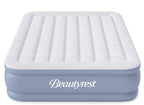 Beautyrest Hi-Loft Inflatable Mattress: Raised-Profile Air Bed with External Pump, Full Blue