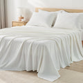 Andency Ivory Sheets Full Set 4 Pieces, Super Soft Sheets For Full Size Bed, Microfiber Full Sheet Set, Deep Pocket Up To 16',