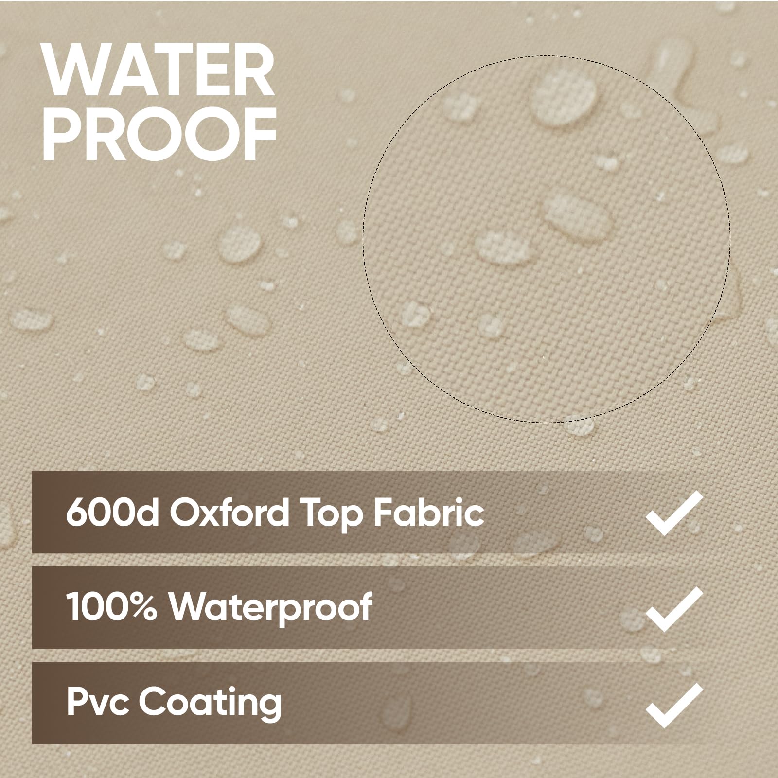 Loriano Patio Chair Covers Waterproof Outdoor Chair Covers 600D Heavy Duty Fit As Lawn Lounge Deep Seat(2 Pack,Median)