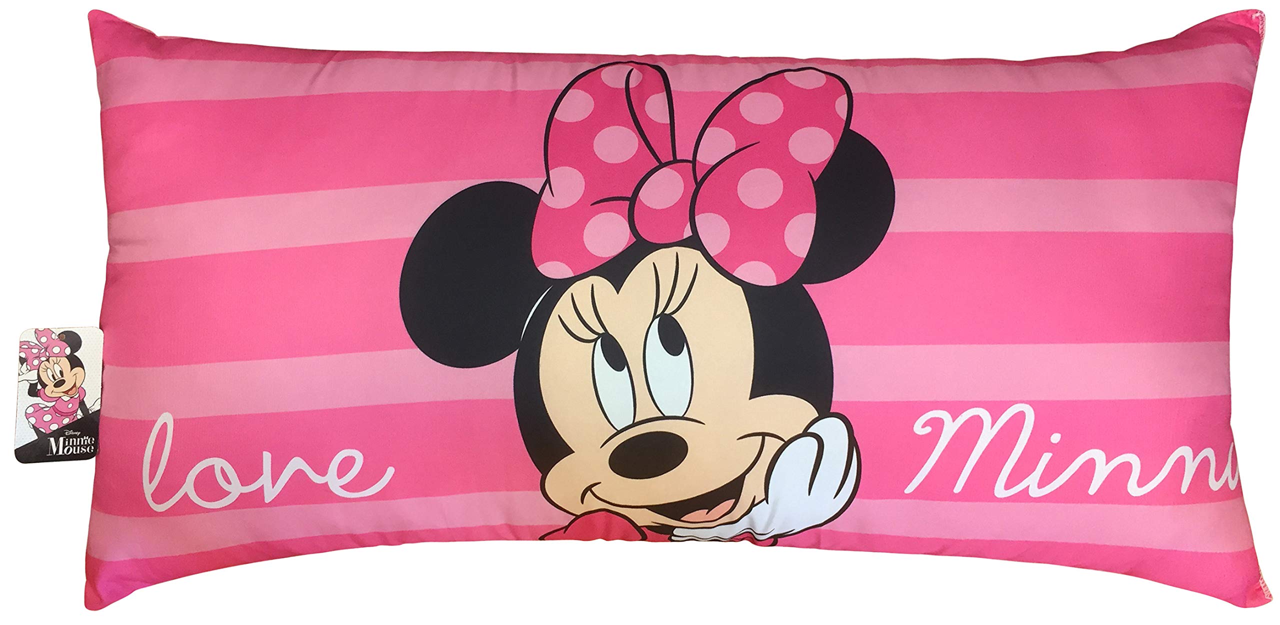 Jay Franco Disney Minnie Mouse Love Decorative Body Pillow Cover - Kids Super Soft 1-Pack Bed Pillow Cover - Measures 20 Inches