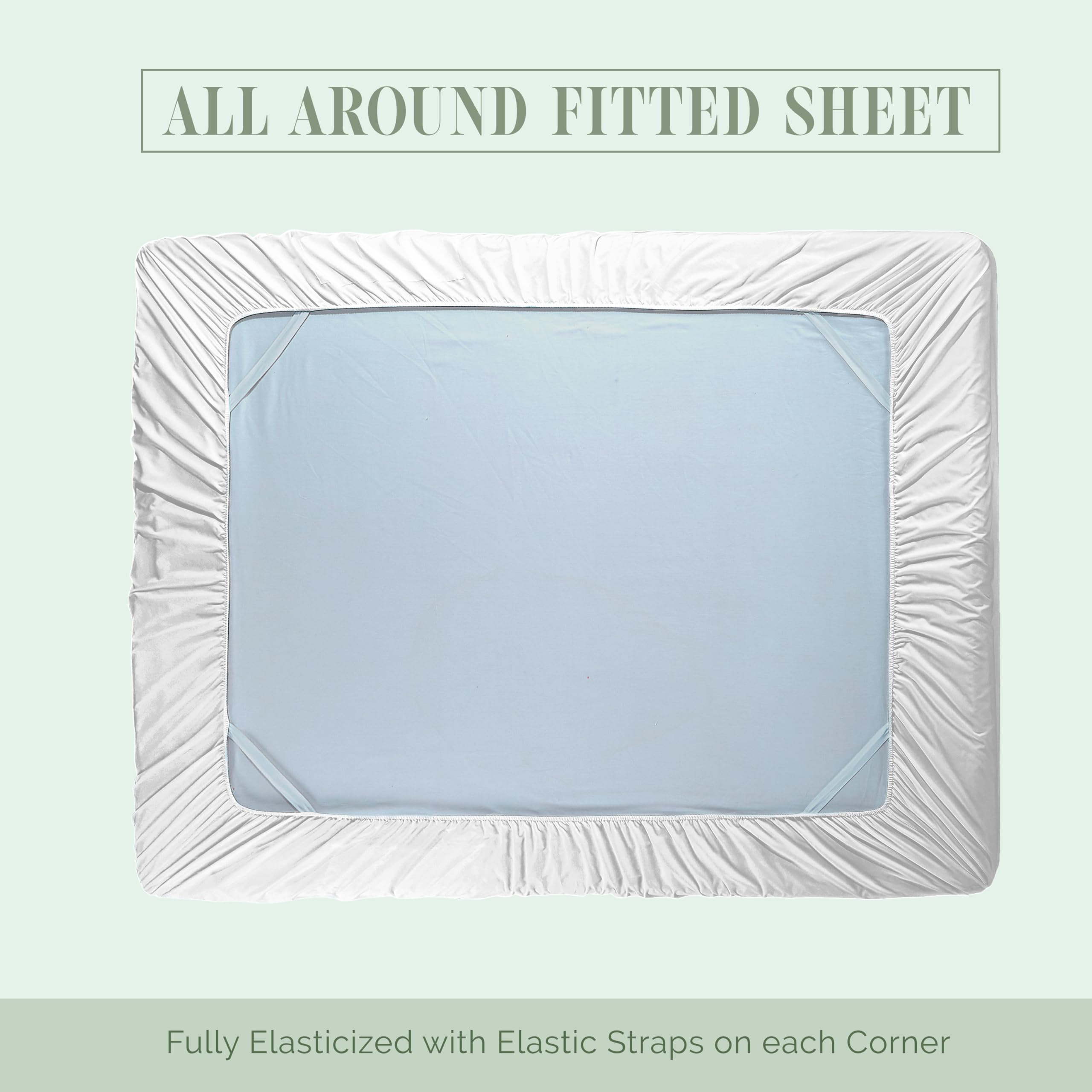 Elegant Comfort 1500 Premium Hotel Quality 18-24 Inches Deep - Extra Deep Pocket Single Fitted Sheet For High Mattress, Luxury And Softest, Smart Pocket - Wrinkle Free, Full, White