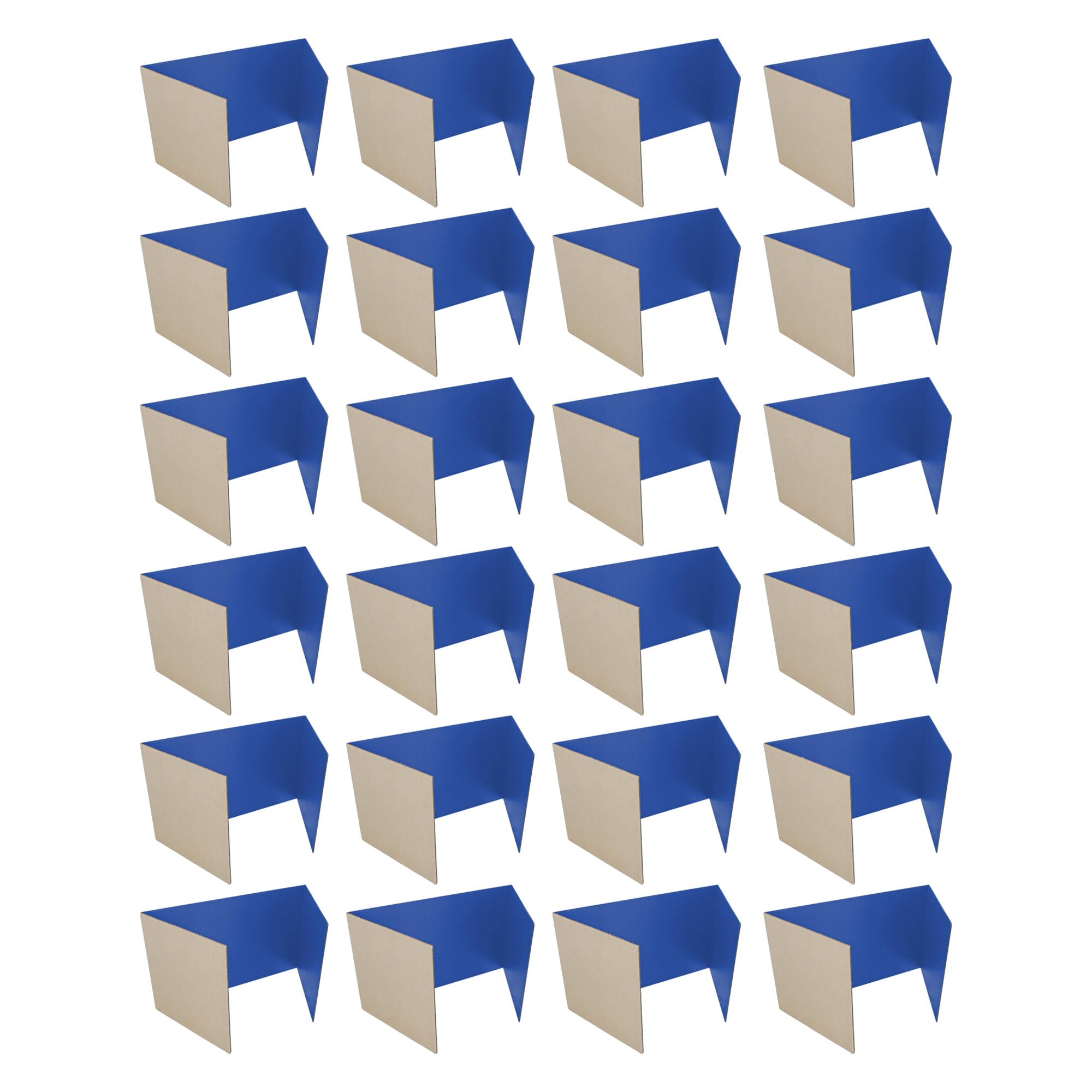 12 X 48 Study Carrel Blue Corrugated Pack Of 24