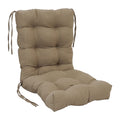 Blazing Needles 18 38-inch Twill Seat/Back Tufted Chair Cushion, 18 x 38, Toffee