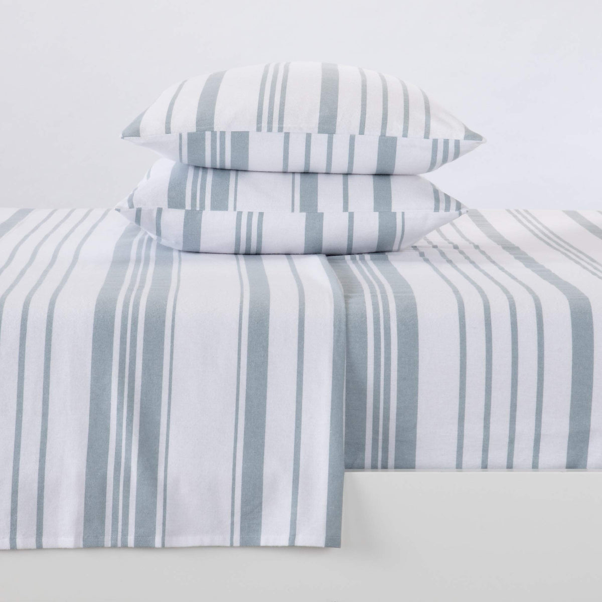 Great Bay Home 100% Turkish Cotton King Heavyweight Flannel Sheet Set | Deep Pocket, Soft, Luxury Winter And Fall Sheets | Pre-S