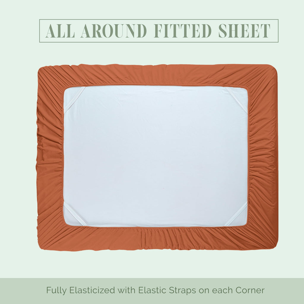 Elegant Comfort 1500 Premium Hotel Quality 18-24 Inches Deep - Extra Deep Pocket Single Fitted Sheet For High Mattress, Luxury And Softest, Smart Pocket - Wrinkle Free, Full, Coral